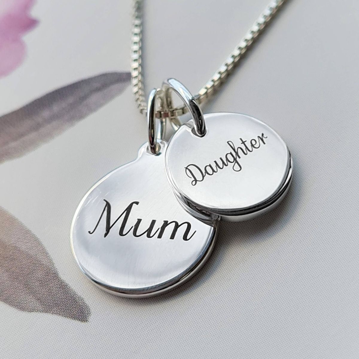12mm Round Tag Pendant Necklace