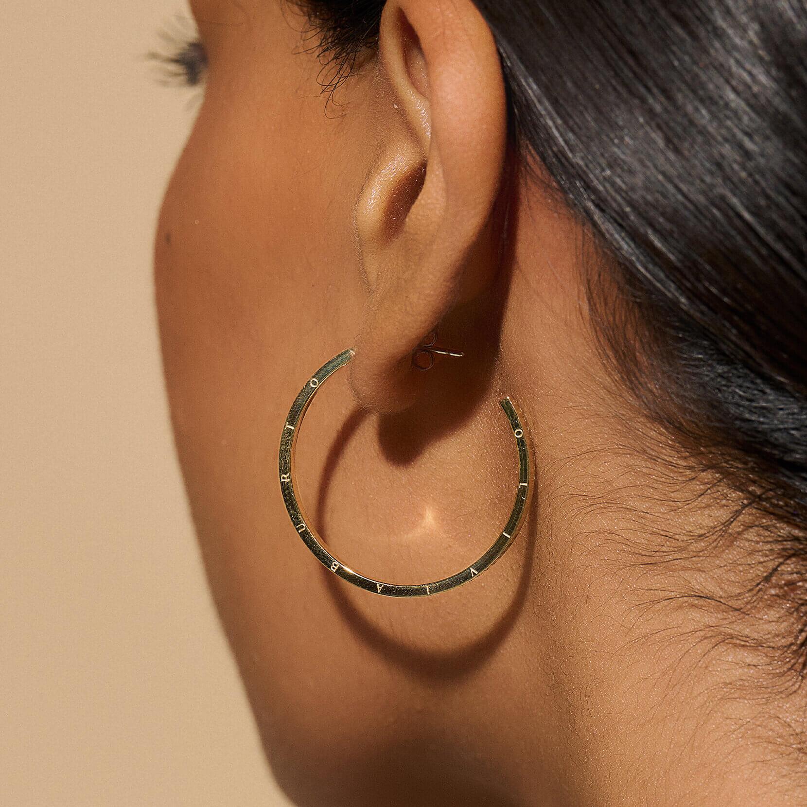 GP Classic Linear Detail Hoop Earrings