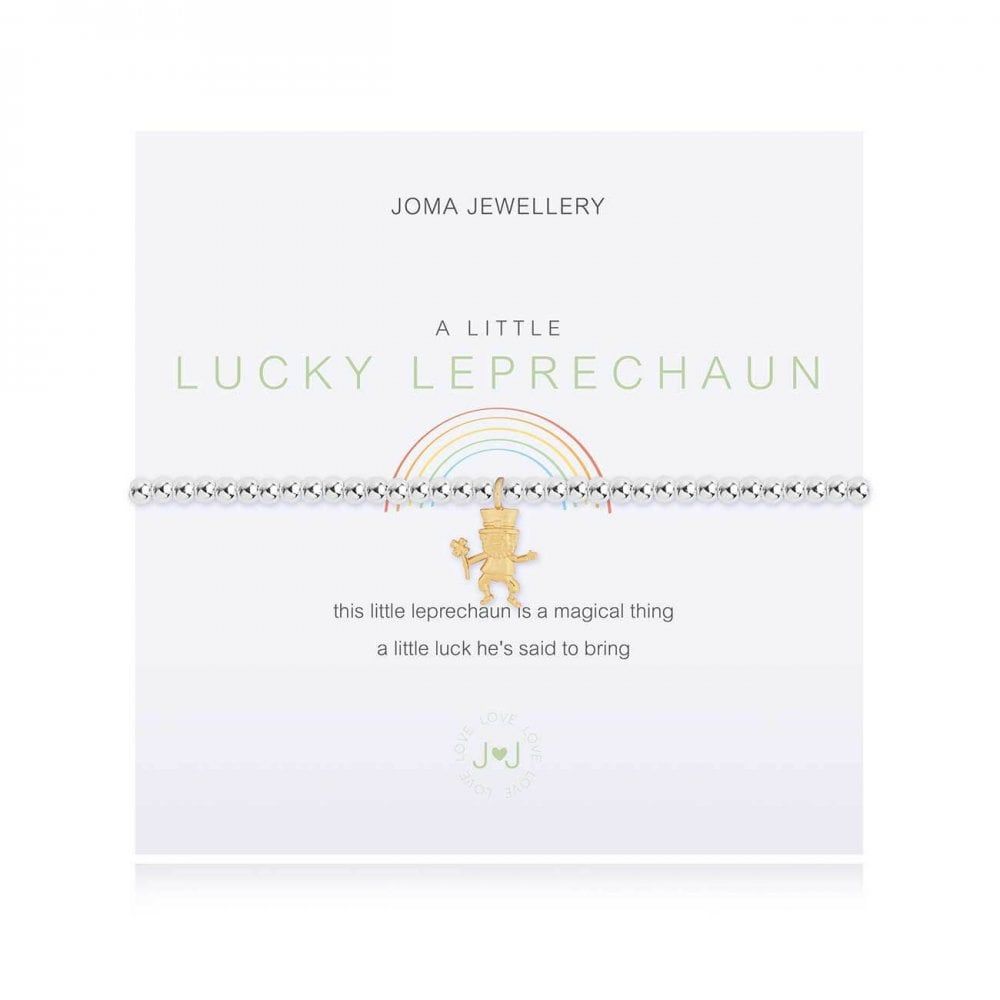 A Little | Leprechaun (Irish) | Silver And Yellow Gold | Bracelet | 17.5cm Stretch