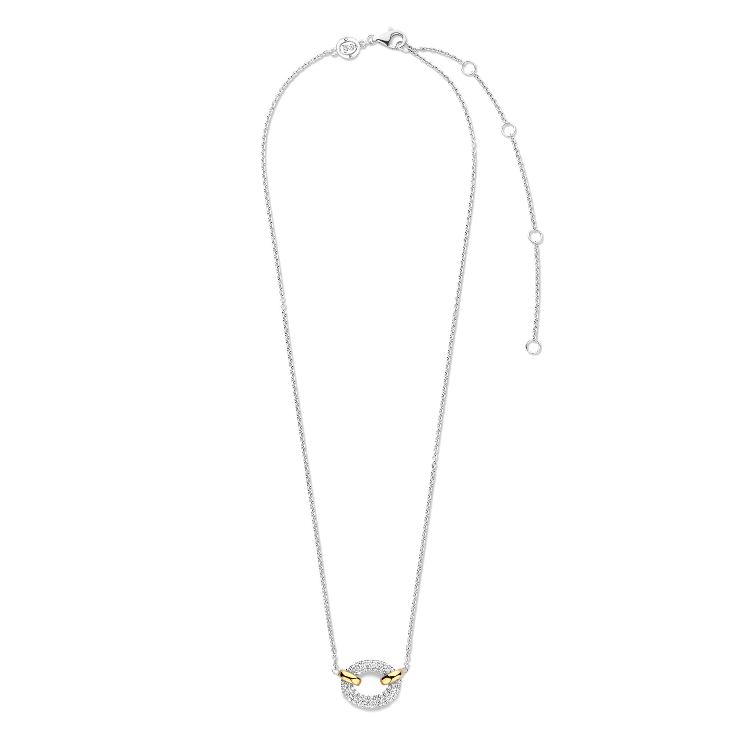Statement Oval CZ Pendant Chain Necklace