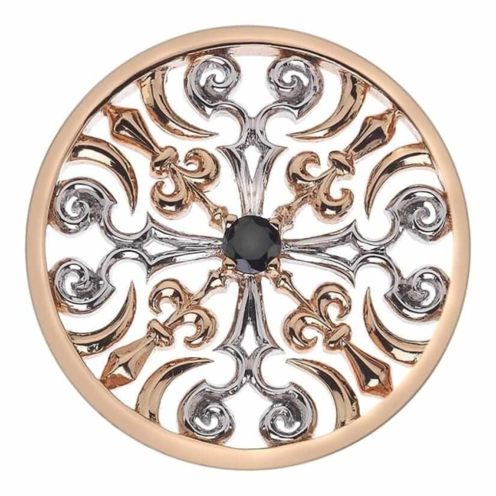Victorian Silver & Rose Gold Plate Coin - 33mm