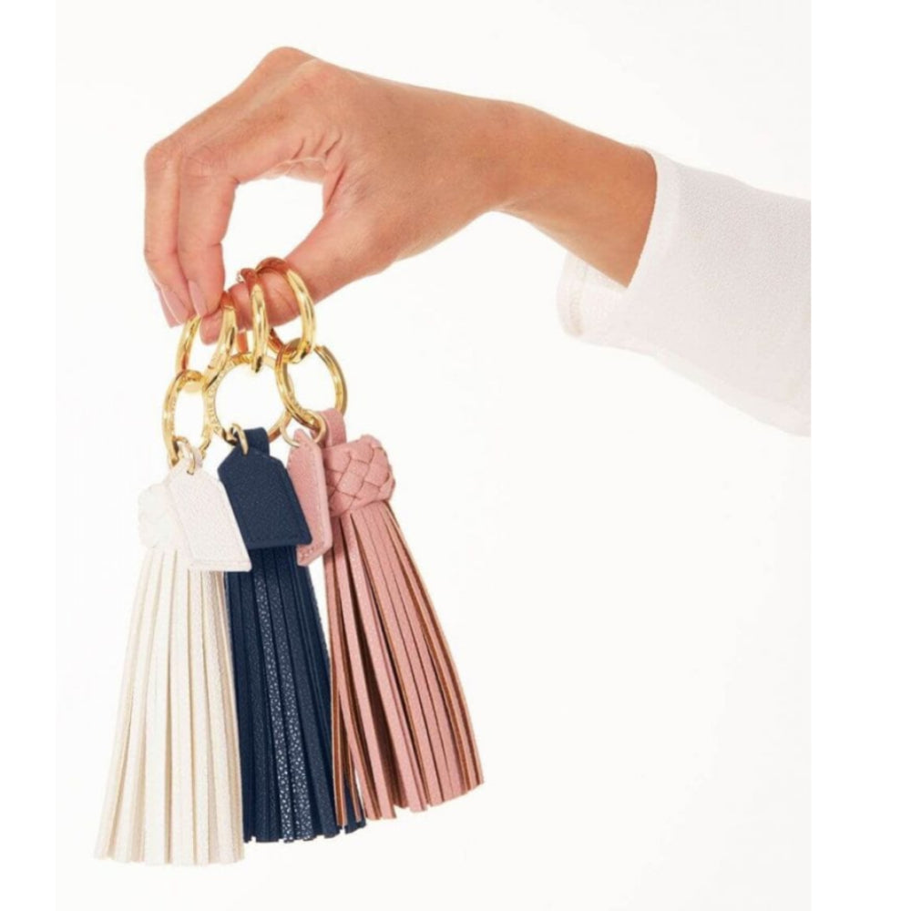 Cara Tassel Keyring | Navy | 11.5 X 3.5cm