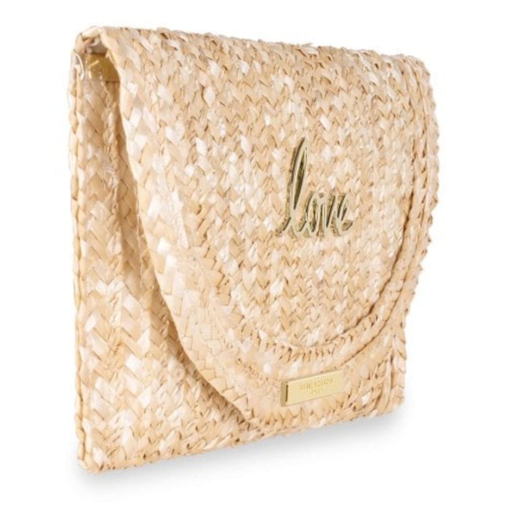 Sofia Straw Clutch - Love - 16x26cm