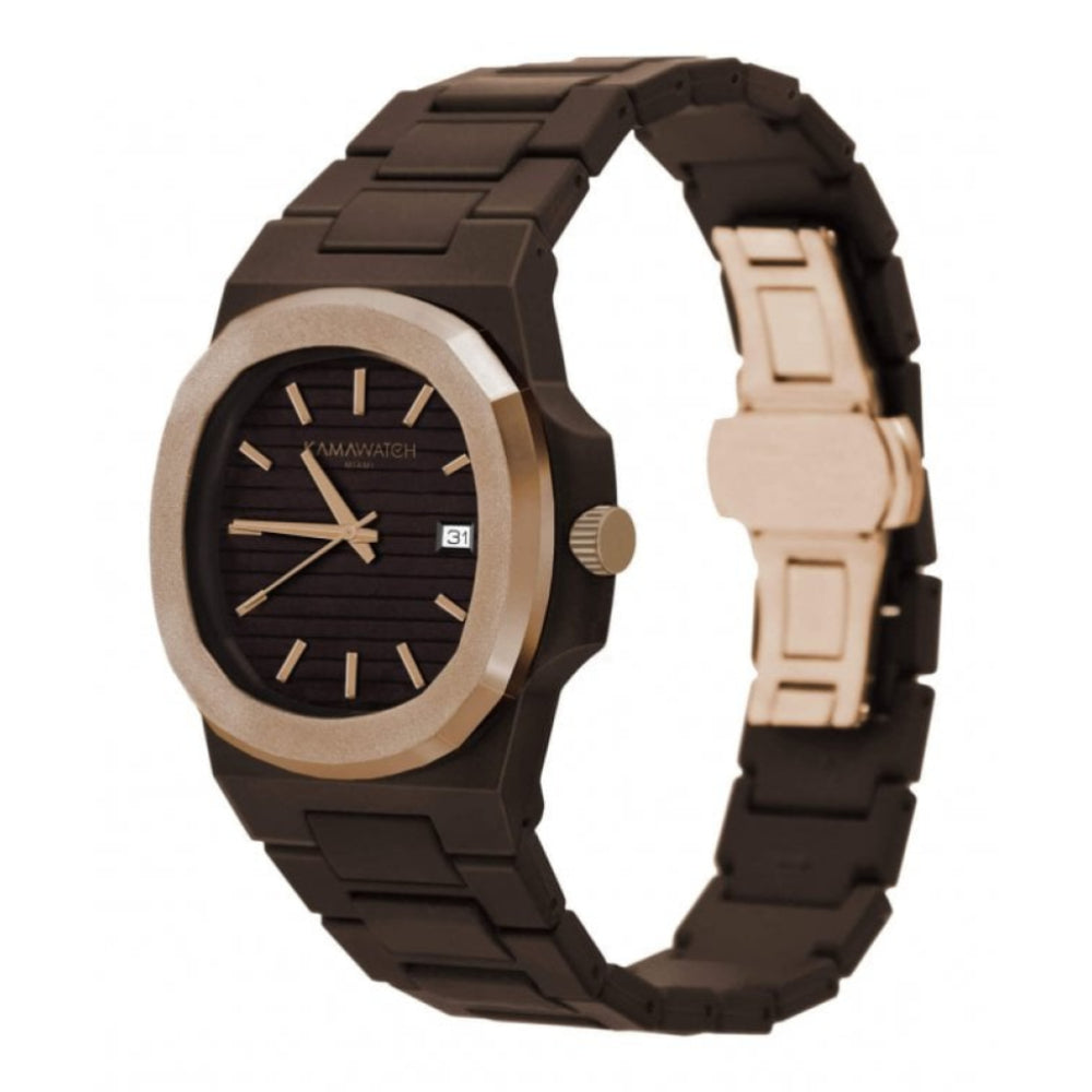 Vintage Bolero Dark Brown & Bronze Strap Wristwatch