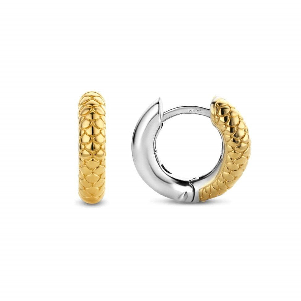 Two Tone Snake Pattern Earrings