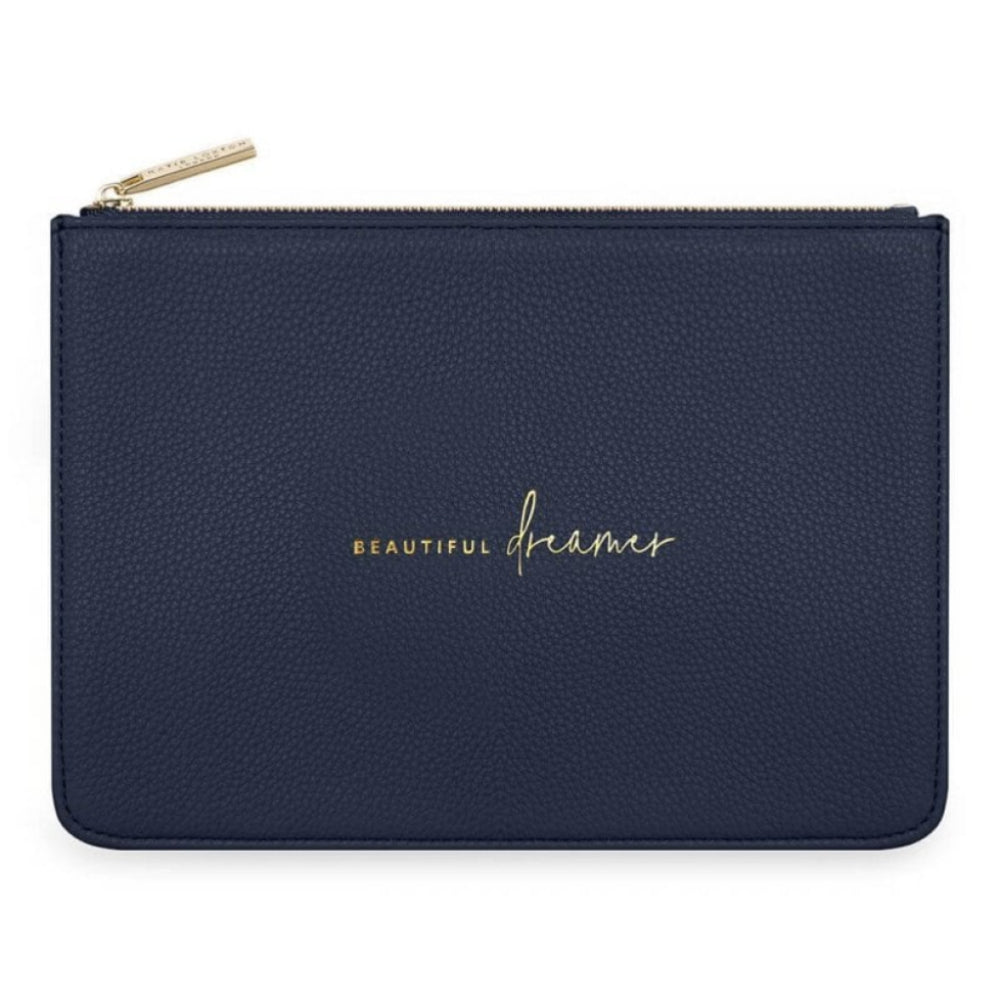Stylish Structured Pouch | Beautiful Dreamer | Navy | 16 X 24 X 5 Cm