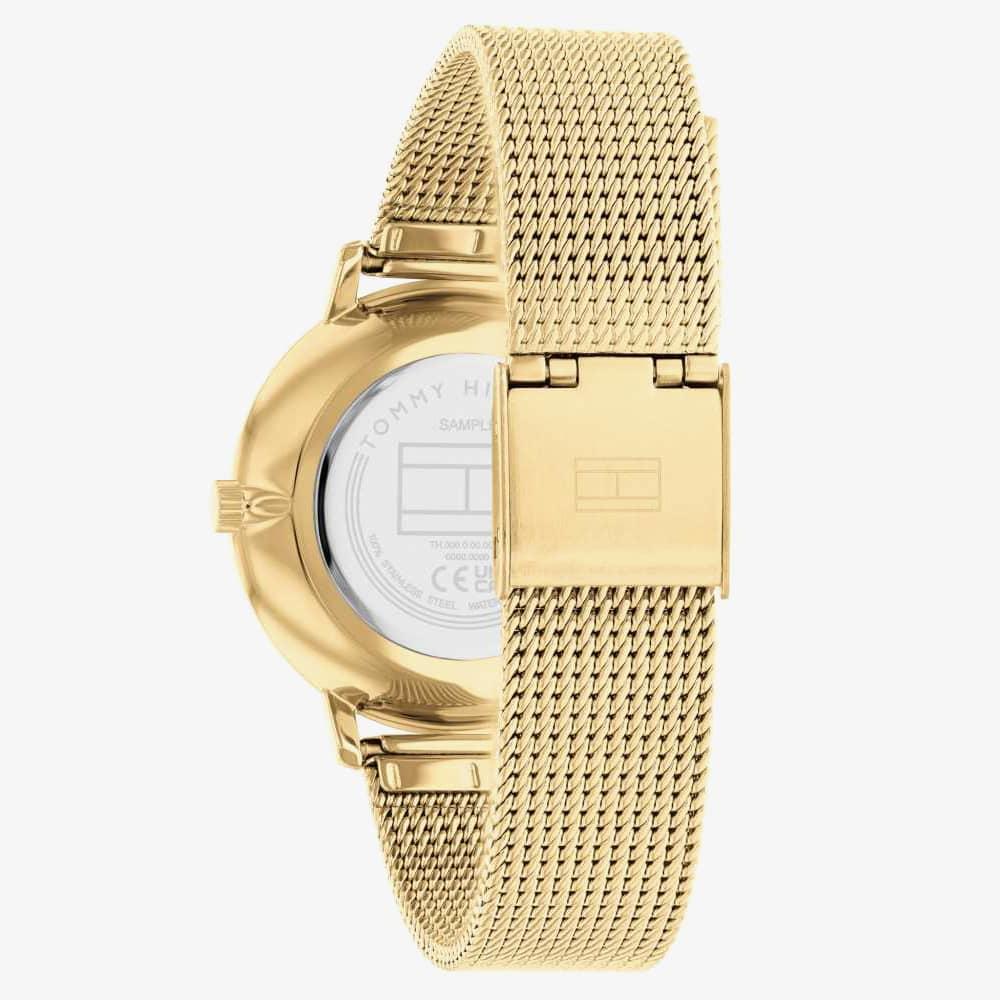 Pippa Gold Plated Mesh Strap With Green Dial Watch