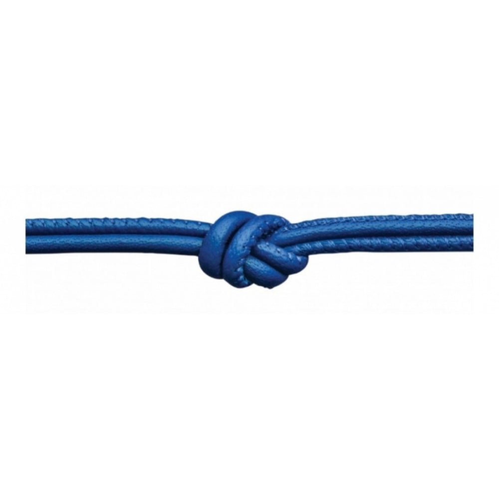 Blue Leather Customisable Necklace