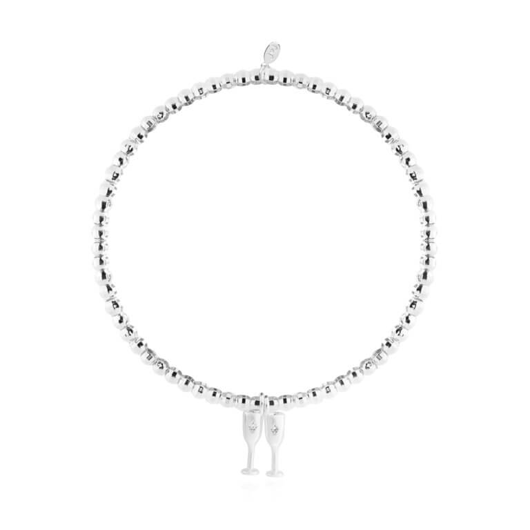 Faceted A Little | Sip Sip Hooray | Silver | Bracelet | 17.5cm Stretch
