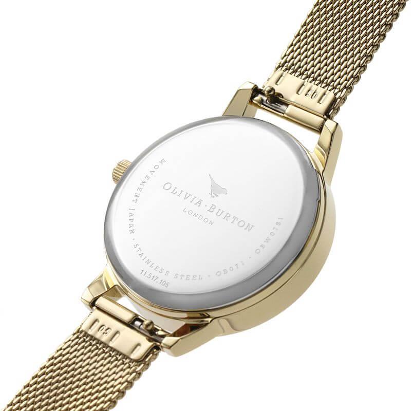 Midi Mother Of Pearl Dial Pale Gold Mesh Bracelet Ladies Watch