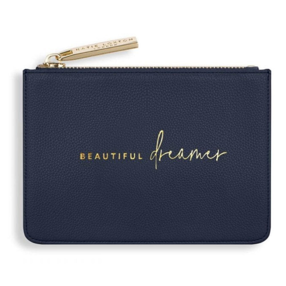 Stylish Structured Coin Purse | Beautiful Dreamer | Navy | 7.7 X 10.7 X 2.7cm