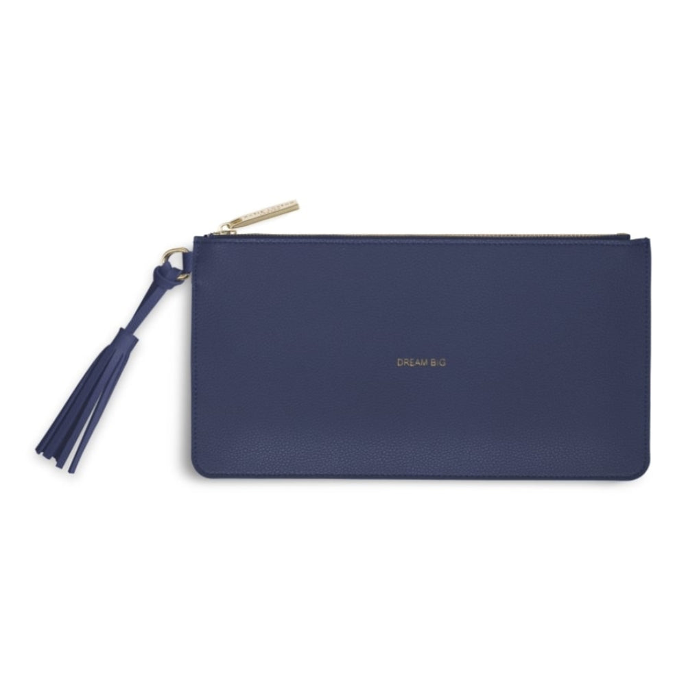 FLORRIE TASSEL POUCH - DREAM BIG - midnight blue - 14.5x28cm
