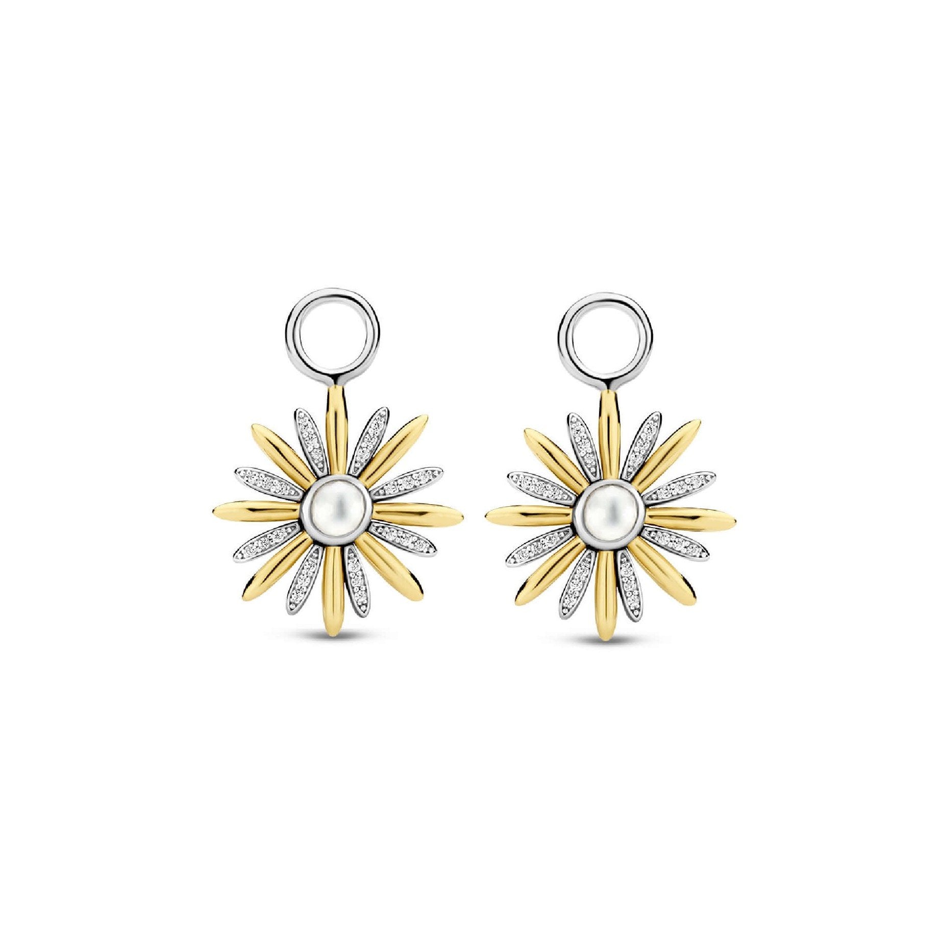 Gold Plated Pave CZ & MOP Star Ear Charm