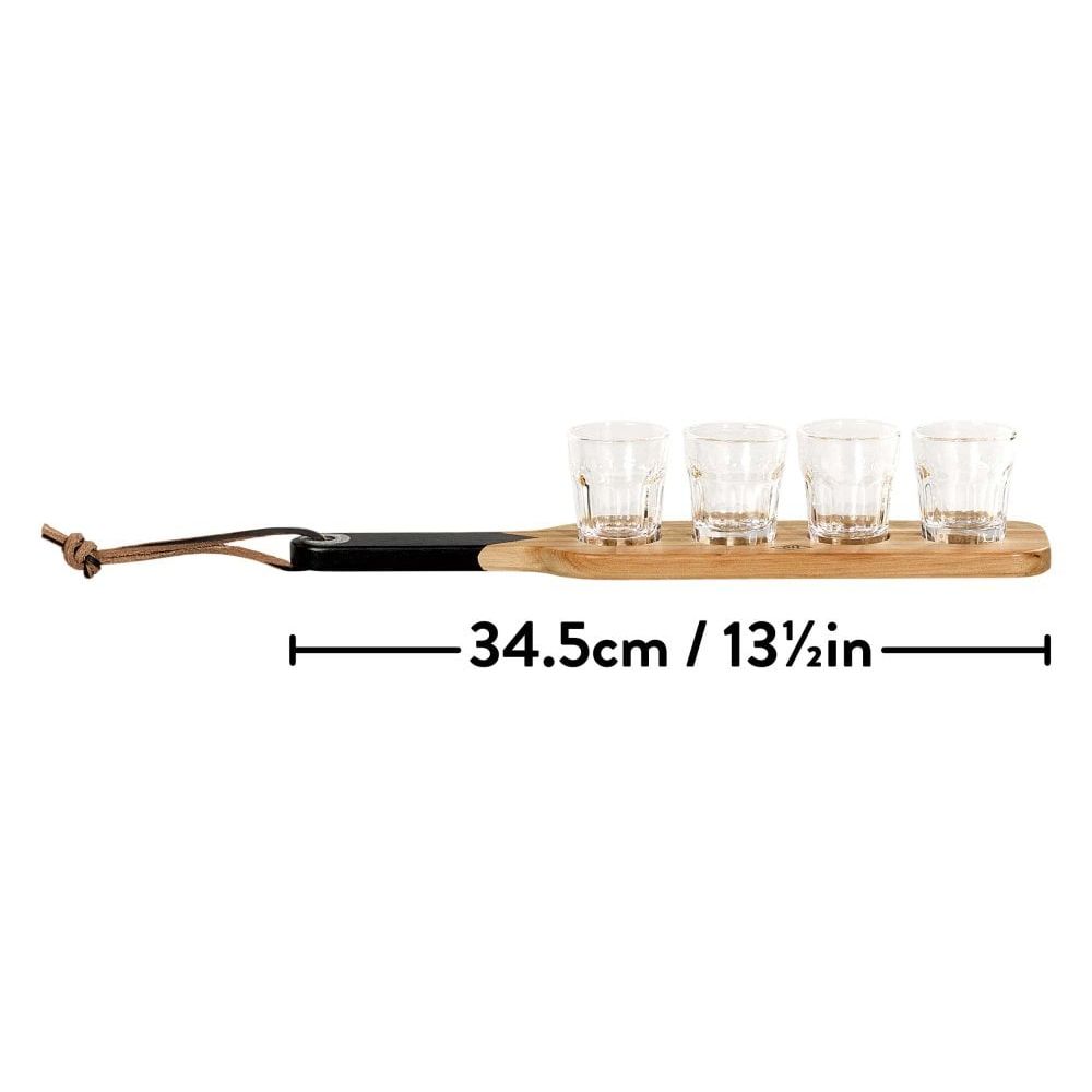 Serving Paddle & Shot Glasses