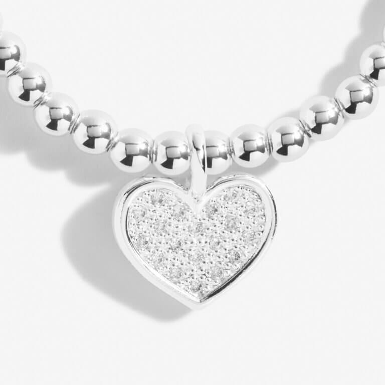A Little | Shine Bright - Live Happy | Silver | Bracelet | 17.5cm Stretch