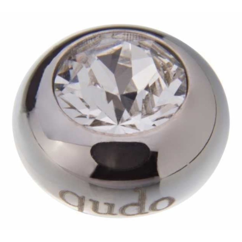 Famosa Silver 10mm Tondo Ring Top Crystal