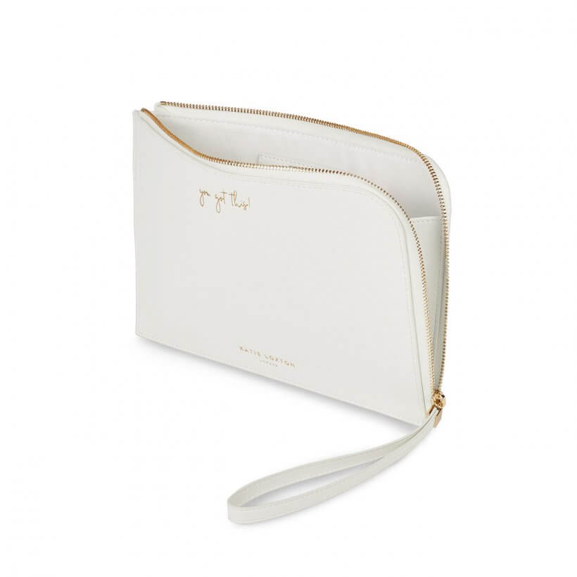 Secret Message Pouch | You Got This! | Off White