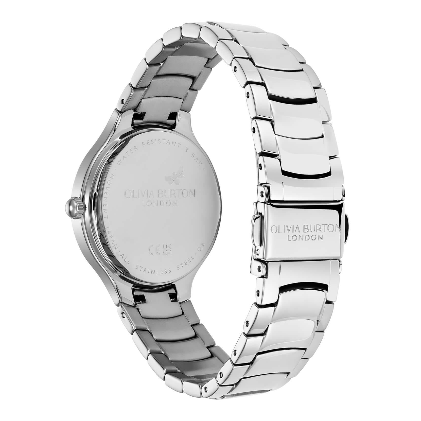 Lea Crystal Light Blush & Silver Bracelet Strap Ladies Watch