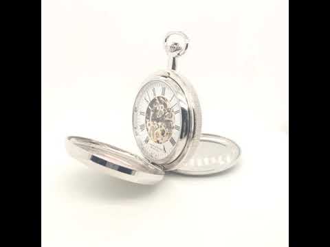 The Kew - Mechanical Chrome Plated Photo Frame Pocket Watch