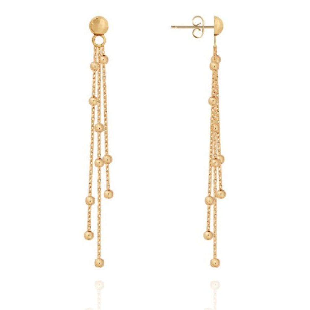 Alisa | Gold Multi Chain Earrings | 21mm Total Chain Length
