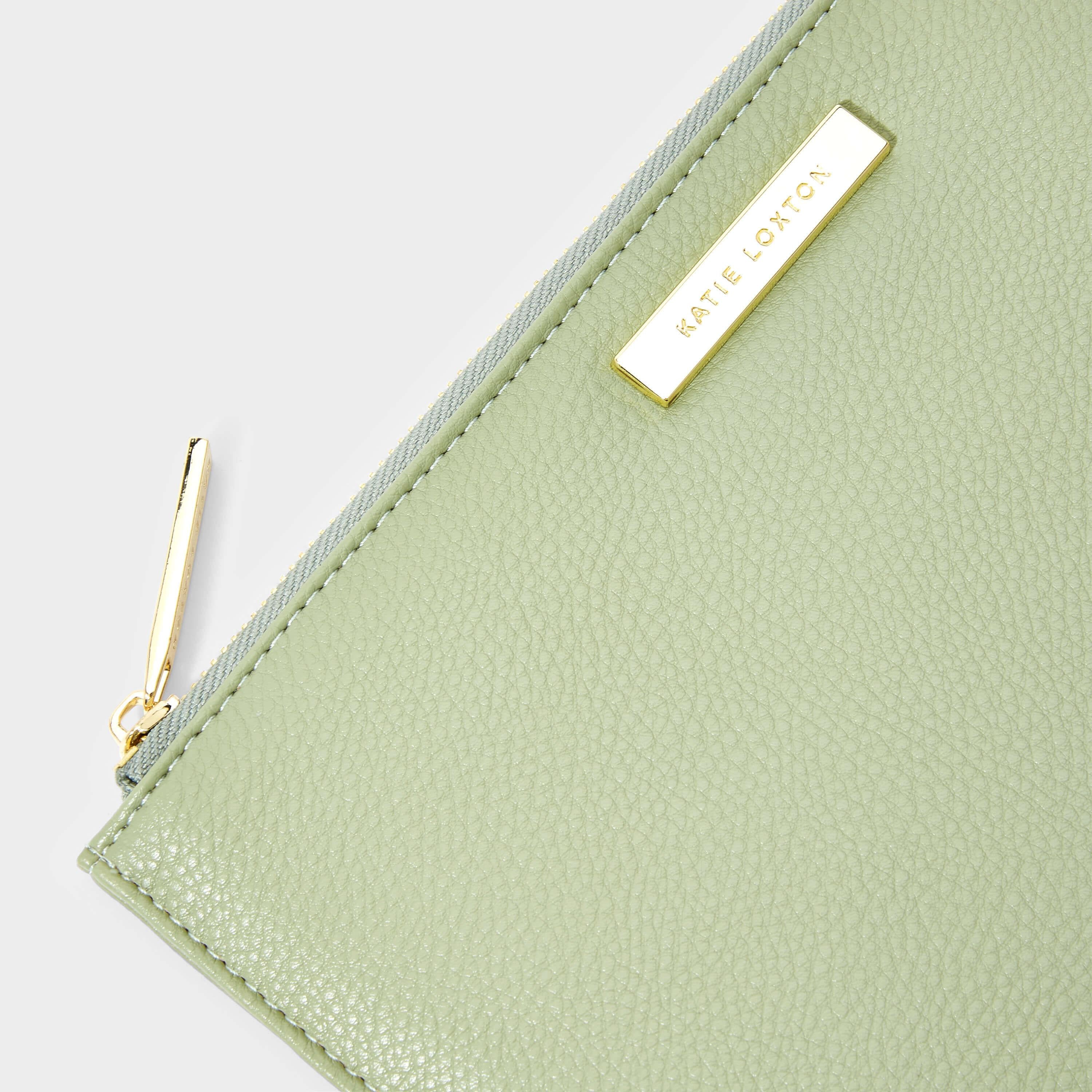 Secret Message Pouch | Thank You For Being My Wonderful Mum | Sage Green | 16 X 24 X 1.5cm