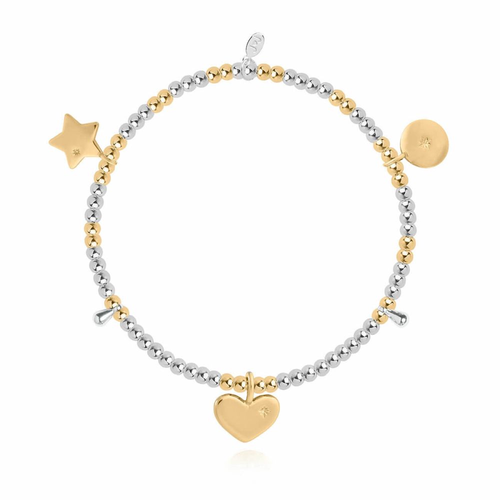 Lifes A Charm | Best Friend | Silver And Gold | Charm Bracelet | 17.5cm Stretch