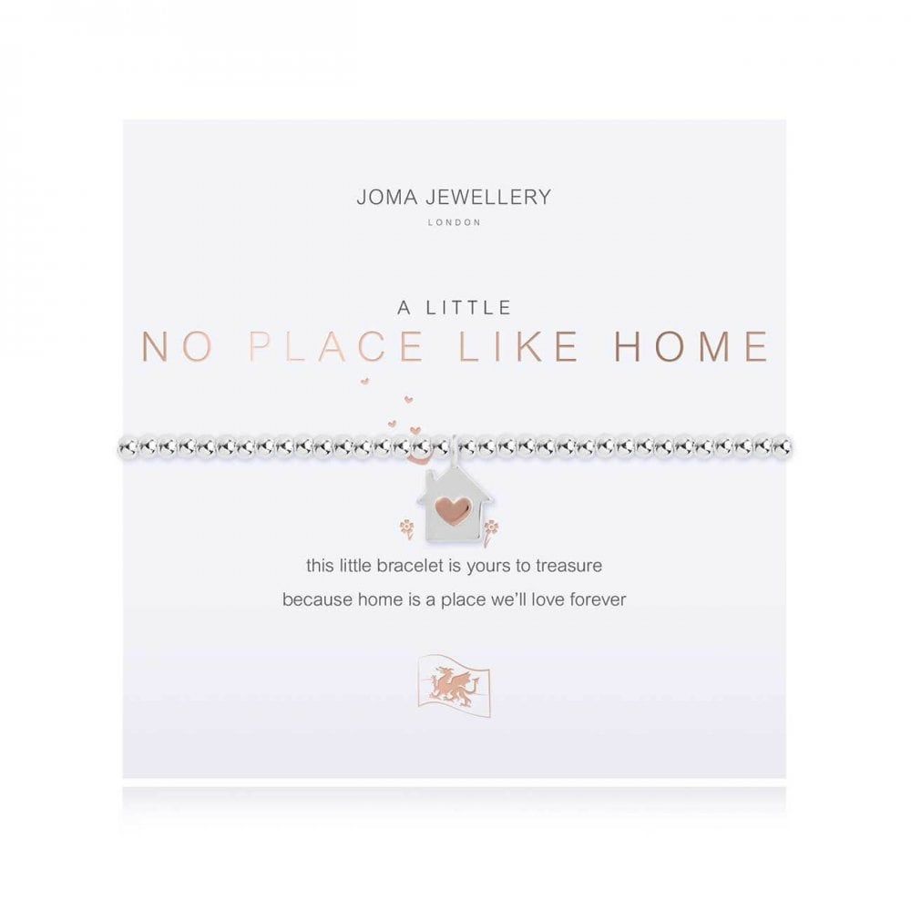 A Little | No Place Like Home (Welsh) | Silver | Bracelet | 17.5cm Stretch