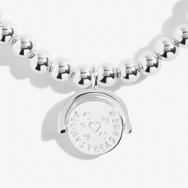 Spinning Boxed A Littles | Family Forever Always Treasured | Silver | Bracelet | 17.5cm Stretch