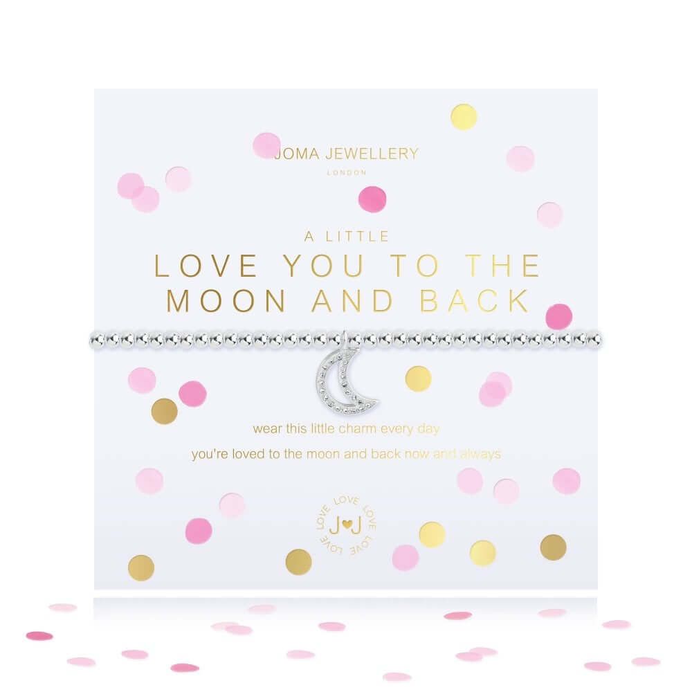 Confetti A Little | Love You To The Moon And Back | Silver | Bracelet | 17.5cm Stretch