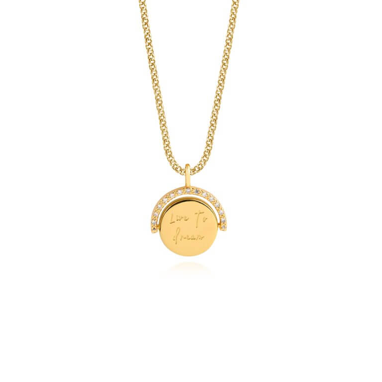 Positivity Pendants | Live To Dream | Gold | Necklace | 46cm + 6cm Extender