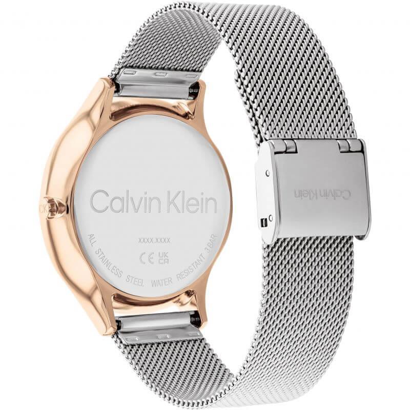 Multifunction Two Tone Steel Mesh Bracelet Strap Watch