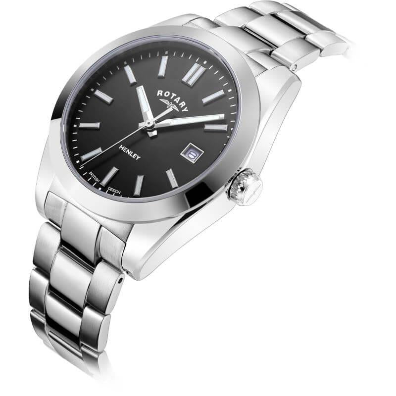 Henley Quartz Sapphire Black Dial Ladies Watch