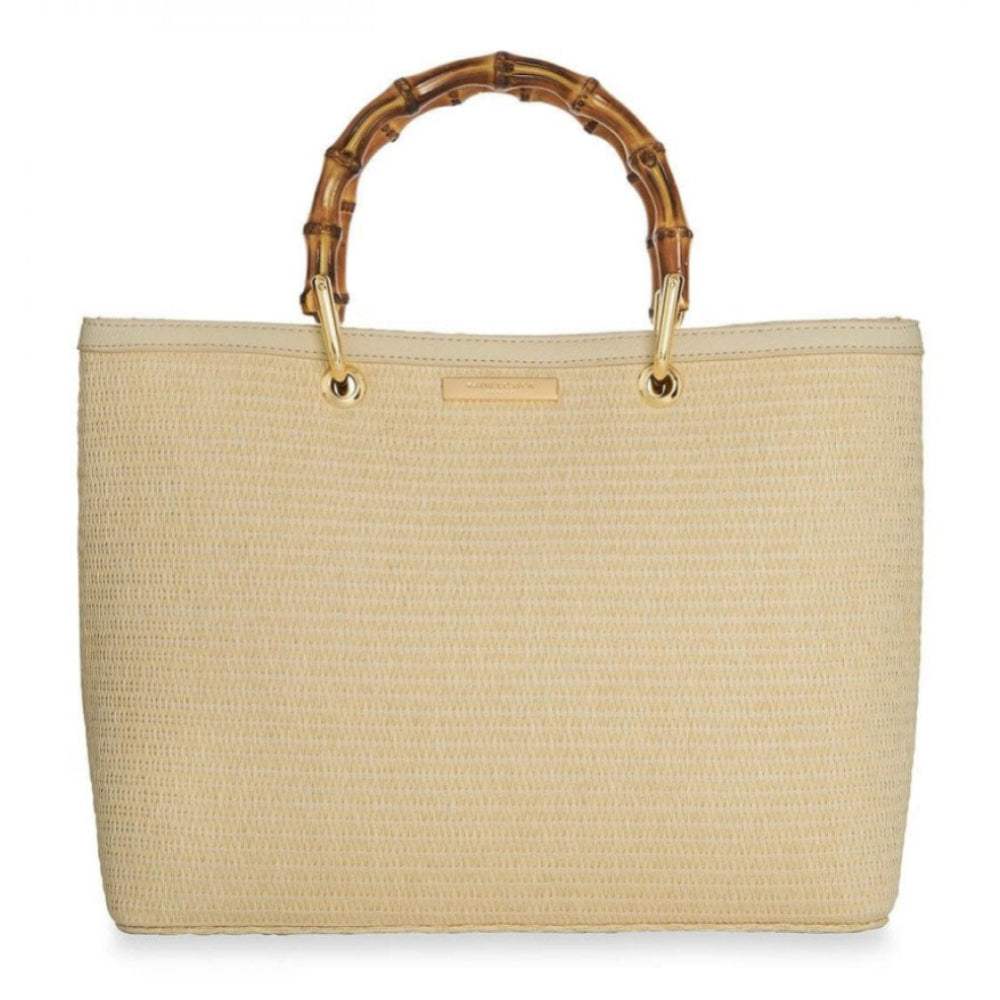 Callie Bamboo Handbag | Natural | 25.5 X 32.5 X 11cm