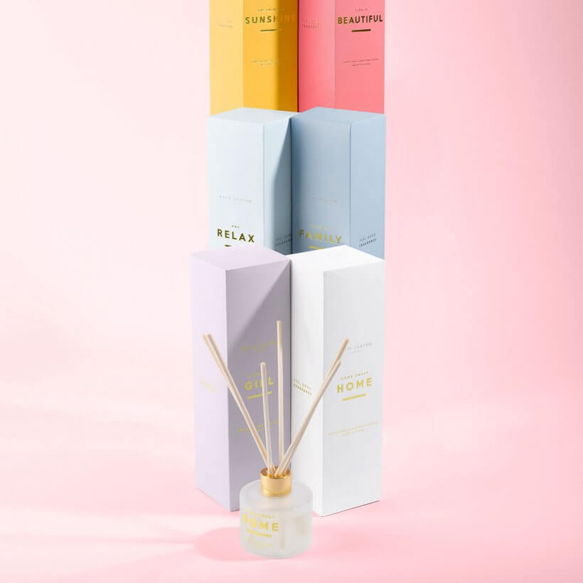 Sentiment Reed Diffuser | Life Is Beautiful | Grapefruit And Pink Peony