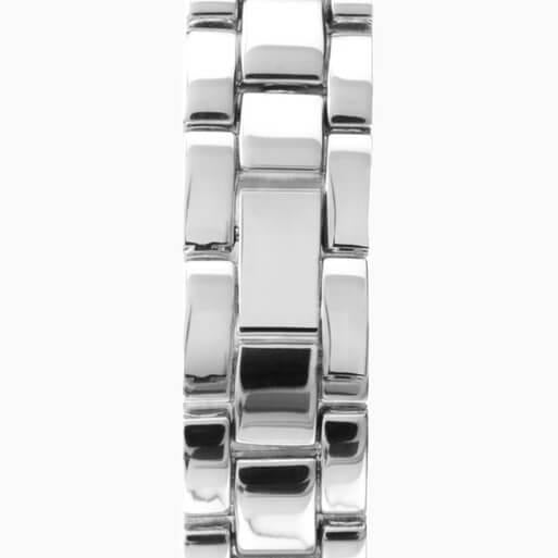 Silver Case & Alloy Bracelet With White Dial Ladies Watch