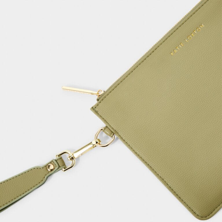 Zana Wristlet Pouch | Olive | 16cm X 24cm X 1.5cm