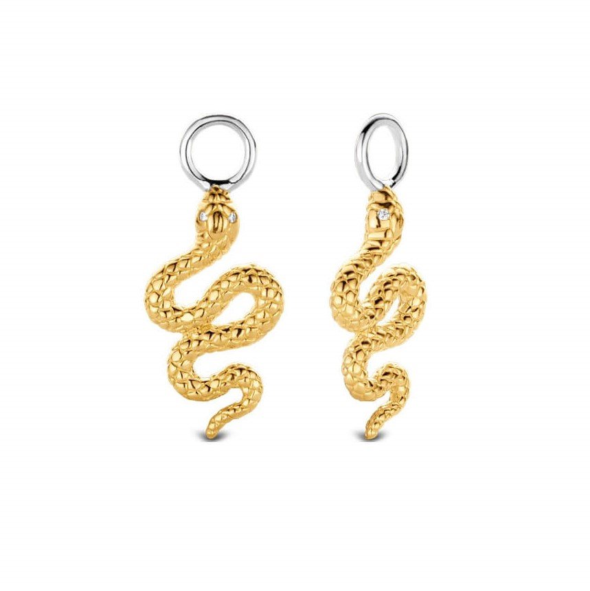 Gold Plated Snake Ear Charm