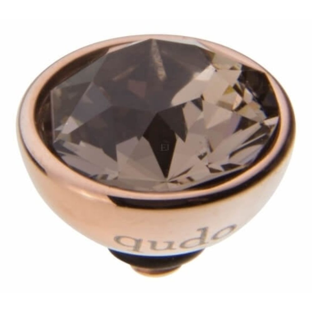 Famosa Rose Gold 10mm Bottone Ring Top Greige
