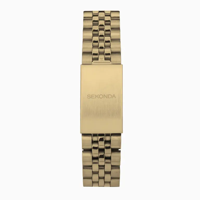 King Gold Plated Bracelet With Green Dial Men's Watch