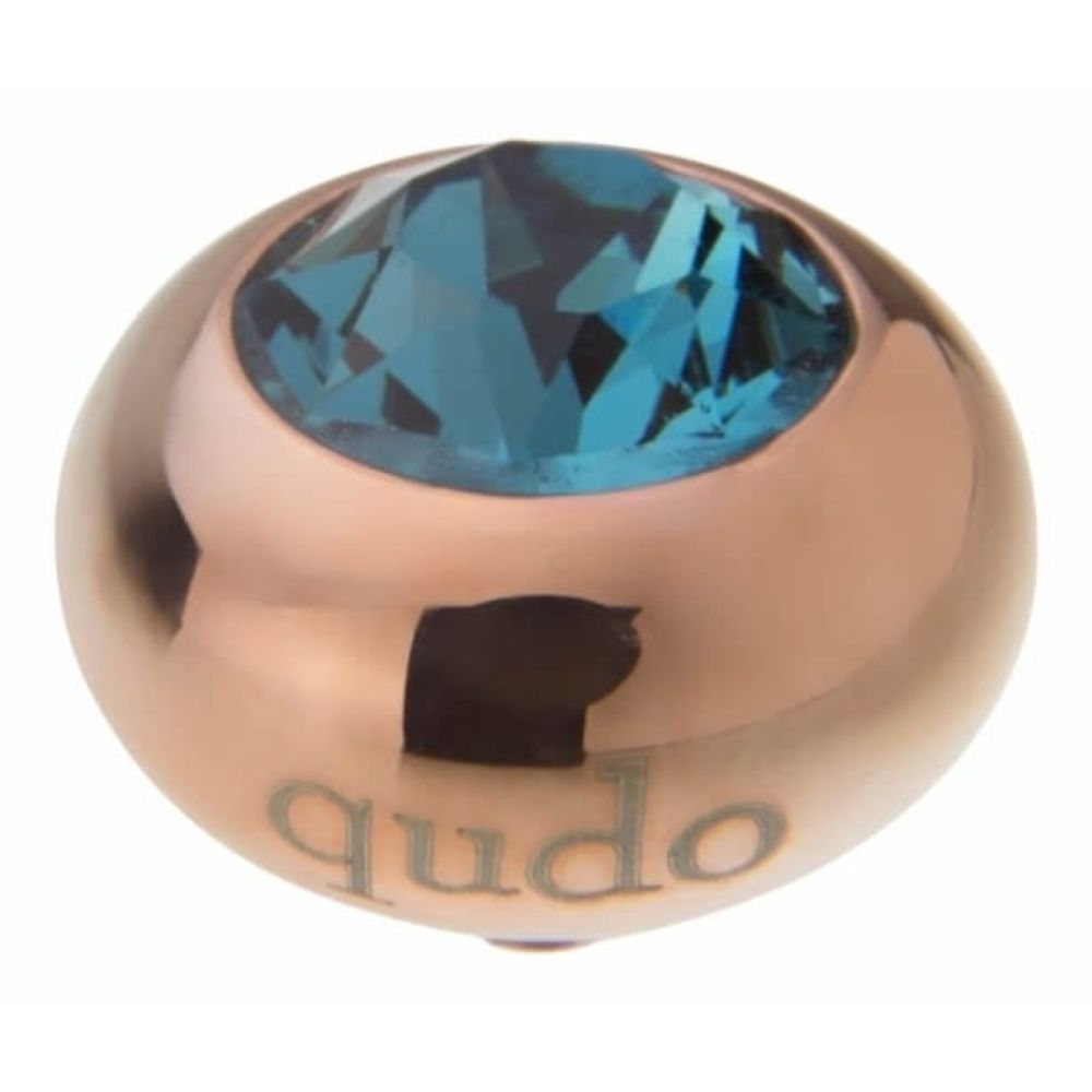 Famosa Rose Gold 10mm Tondo Ring Top Indicolite