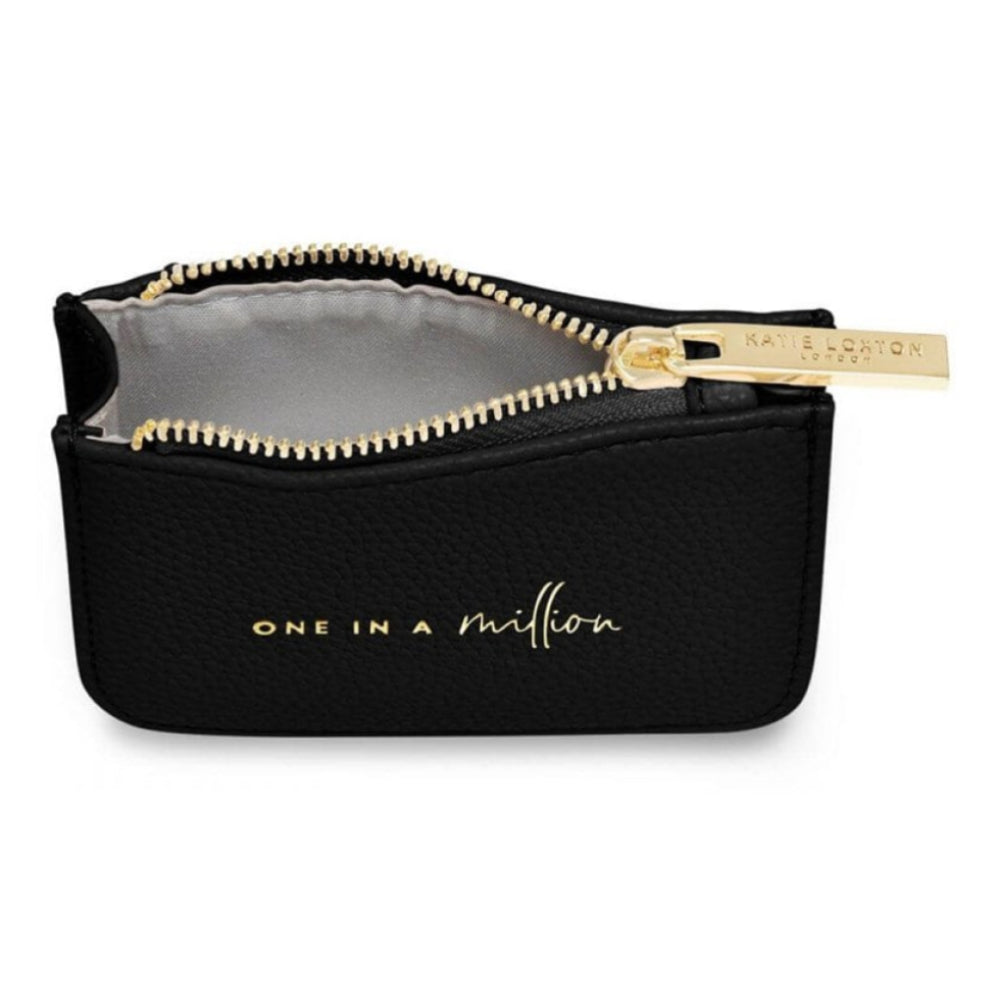 Stylish Structured Coin Purse | One In A Million | Black | 7.7 X 10.7 X 2.7cm