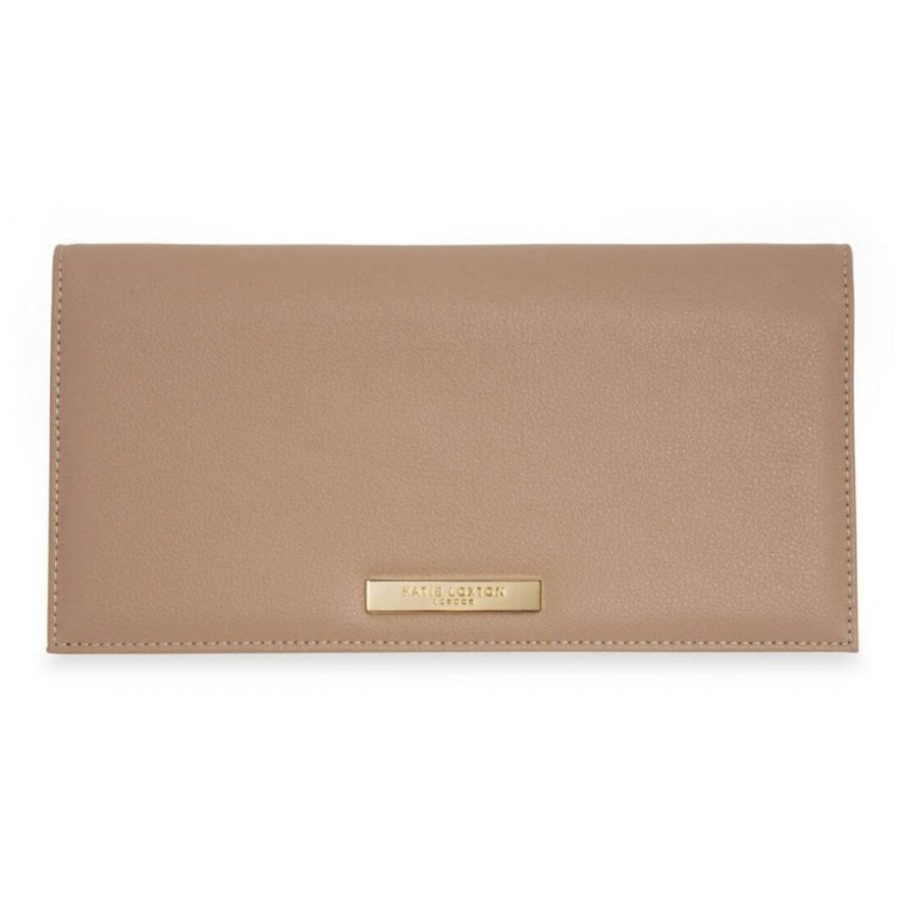 Secret Message Purse | Spend In Style | Taupe | 12 X 23cm