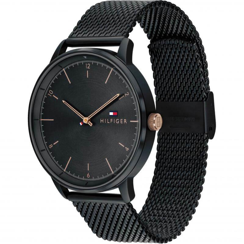 Hendrix Black Dial & Black Mesh Strap Gents Watch