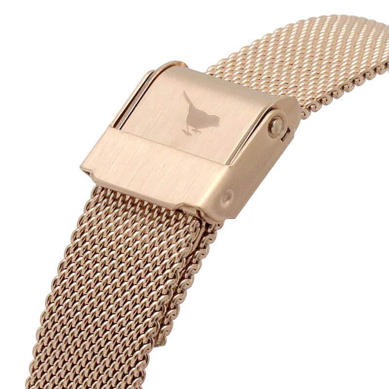 Pop Art Big Dial, Red Eco Vegan & Rose Gold Mesh Watch Strap Gift Set