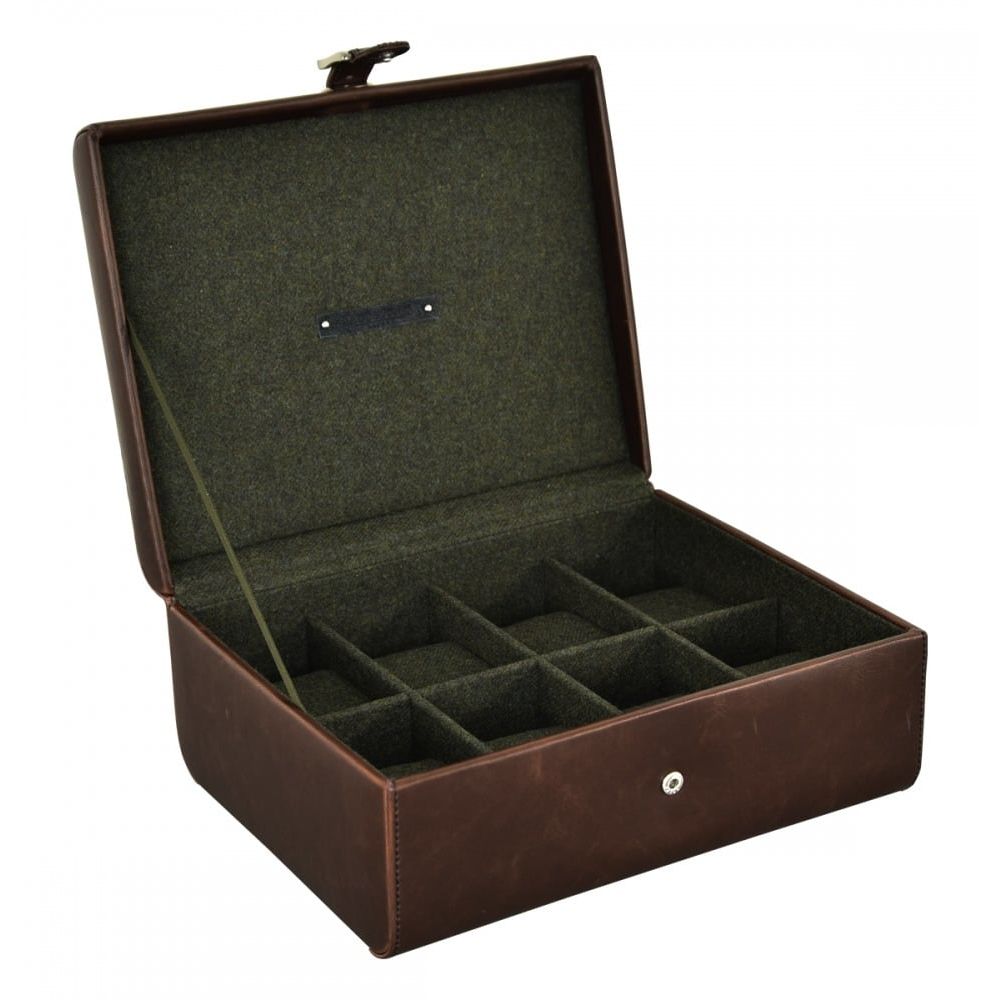 Brown Cambridge 8 Piece Watch Box