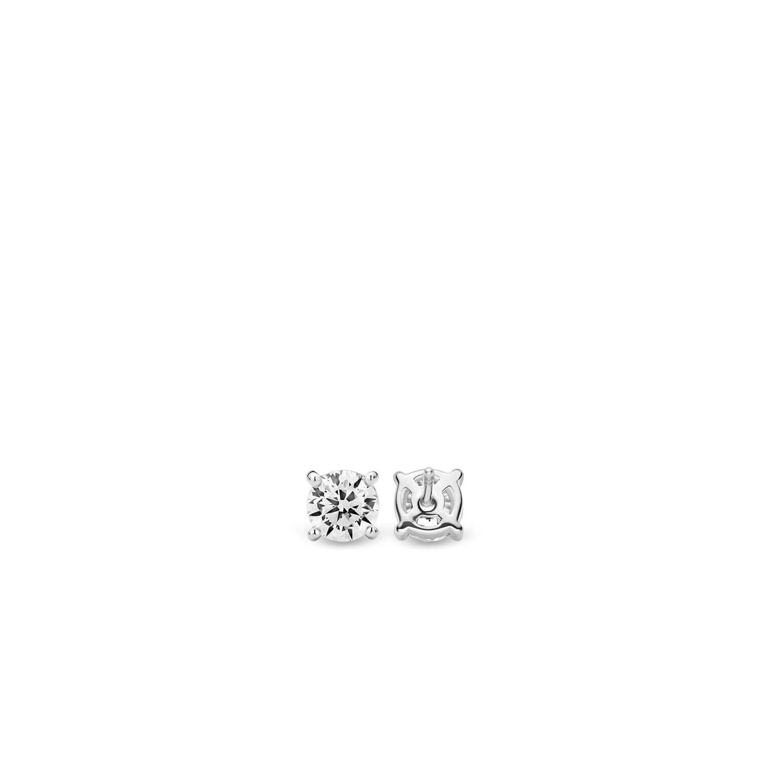 White CZ Stud Earrings