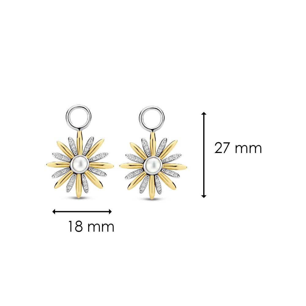 Gold Plated Pave CZ & MOP Star Ear Charm