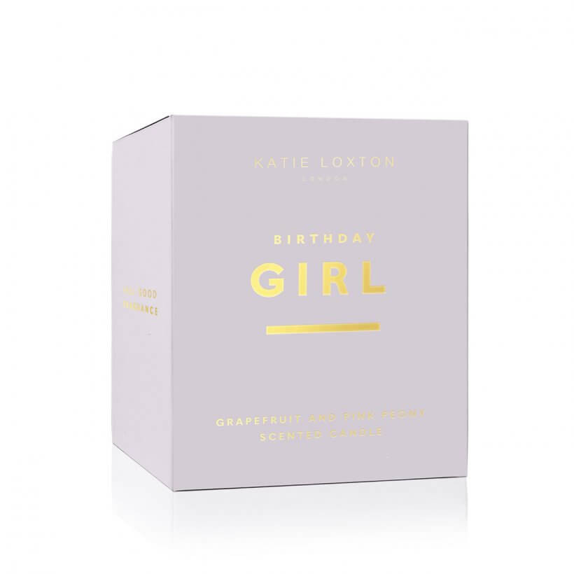 Sentiment Candle | Birthday Girl | Grapefruit And Pink Peony