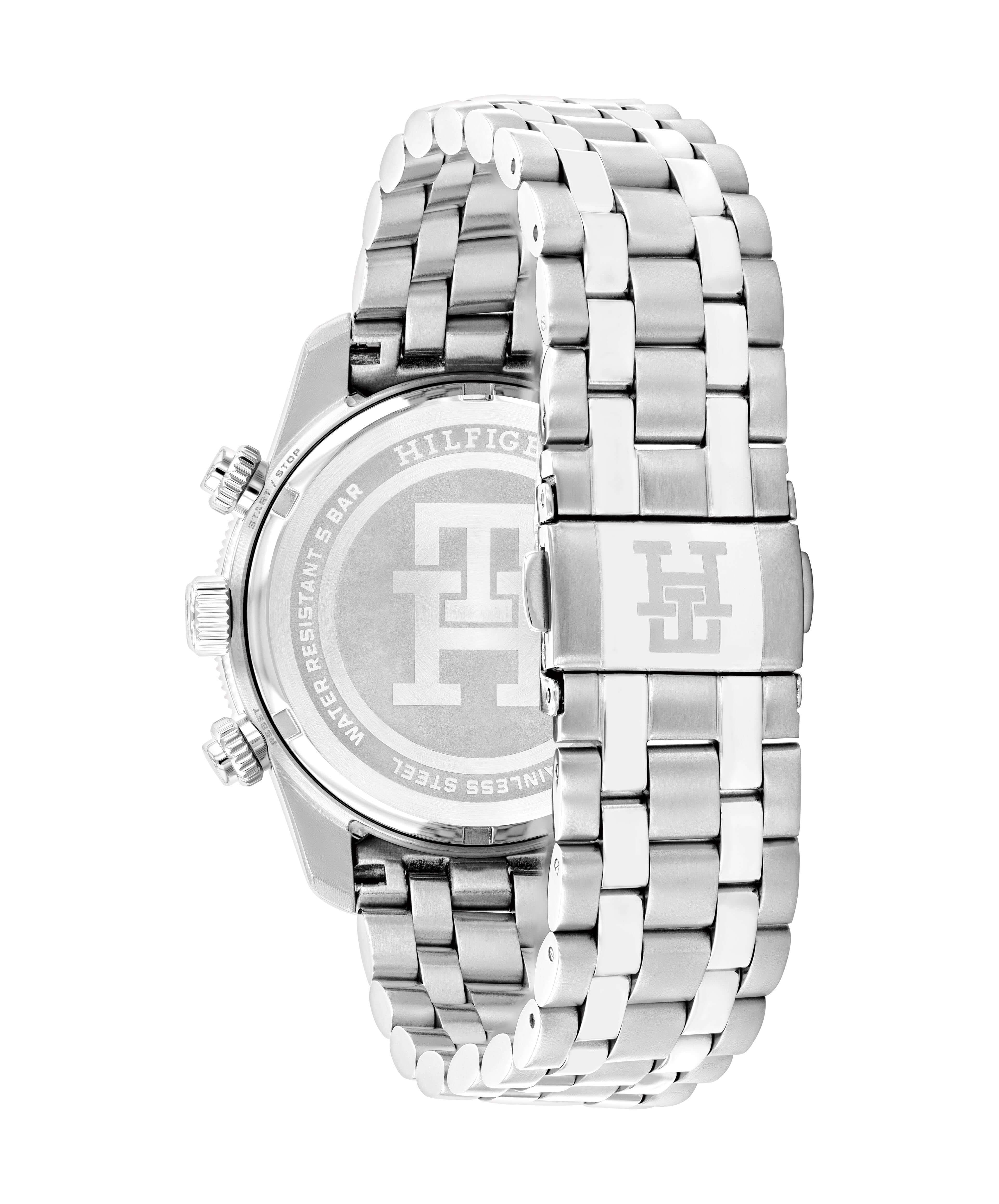 White Chronograph Dial Stainless Steel Men's Bracelet Watch