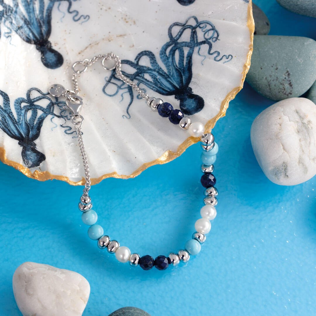 Coast Tumble Azure Beaded Bracelet